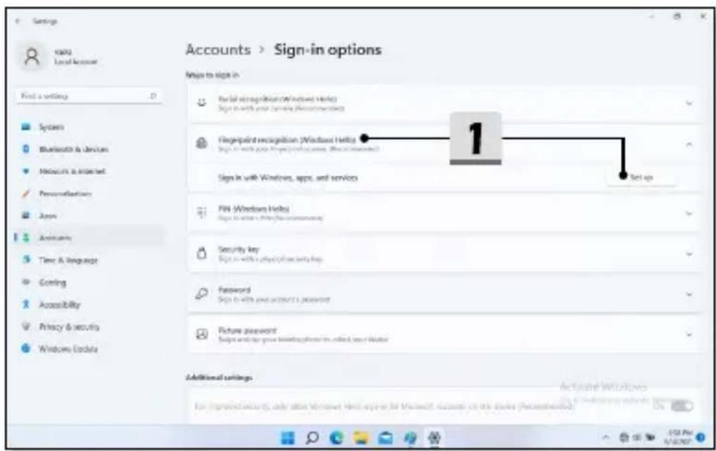 MSI Summit E13 - Windows Hello Fingerabdruck einrichten - 1