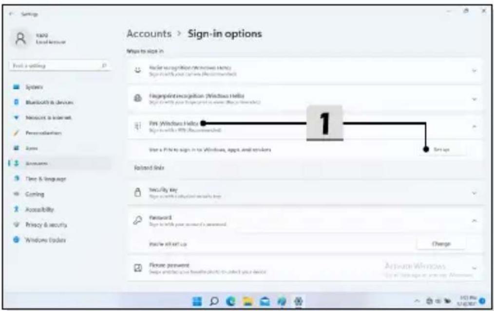 MSI Summit E13 - Windows Hello PIN eingeben - 1