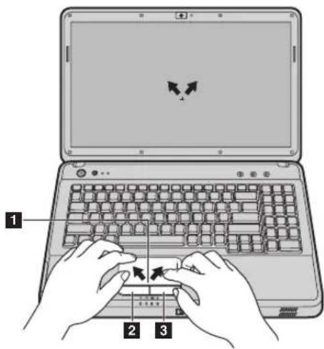 LENOVO Essential G550 - Using the touchpad - 1