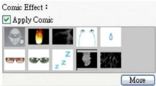 Comic Effect : ✓ Apply Comic More