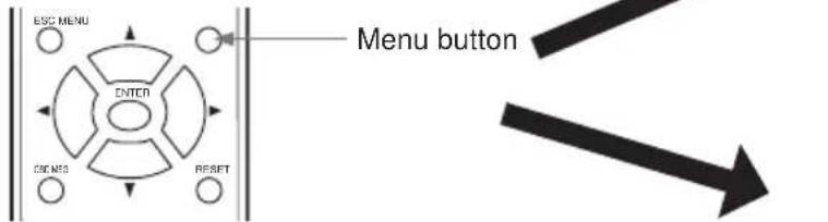 ESC MENU ENTER CRC MENU RESET Menu button