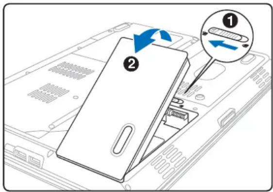 ASUS A8JS - Installing and Removing the Battery Pack - 3