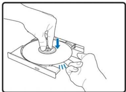 ASUS A8JS - Optical Drive Inserting an optical disc - 3