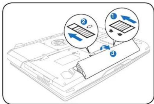 ASUS ROG G70S - Installing and Removing the Battery Pack - 3