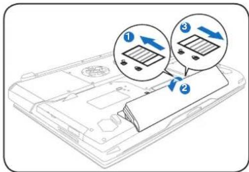 ASUS ROG G70S - Installing and Removing the Battery Pack - 2