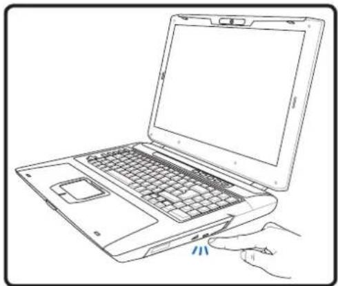 ASUS ROG G70S - Optical Drive Inserting an optical disc - 1