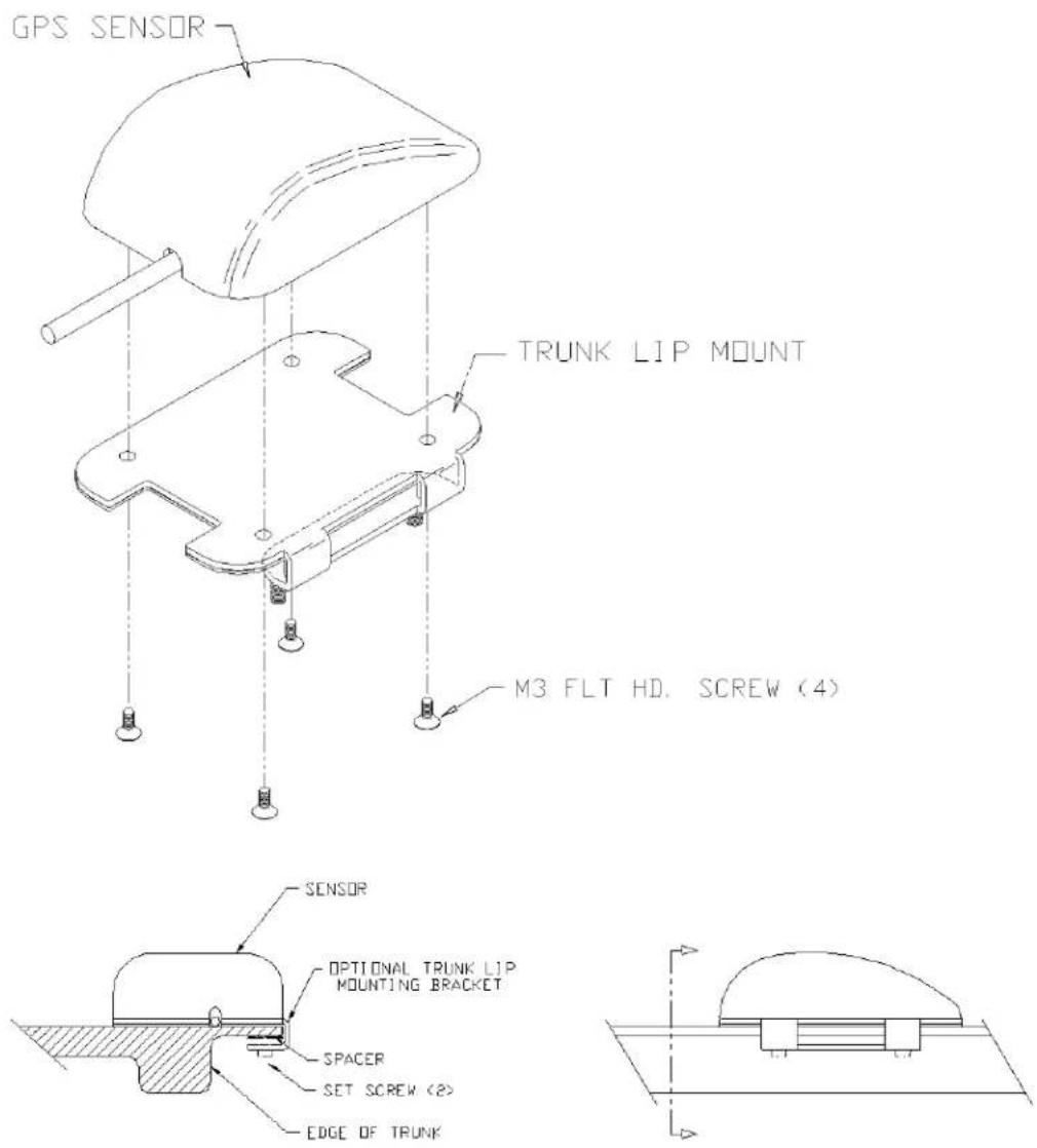 GARMIN GPS35-HVS - Trunk Lip Mount - 1