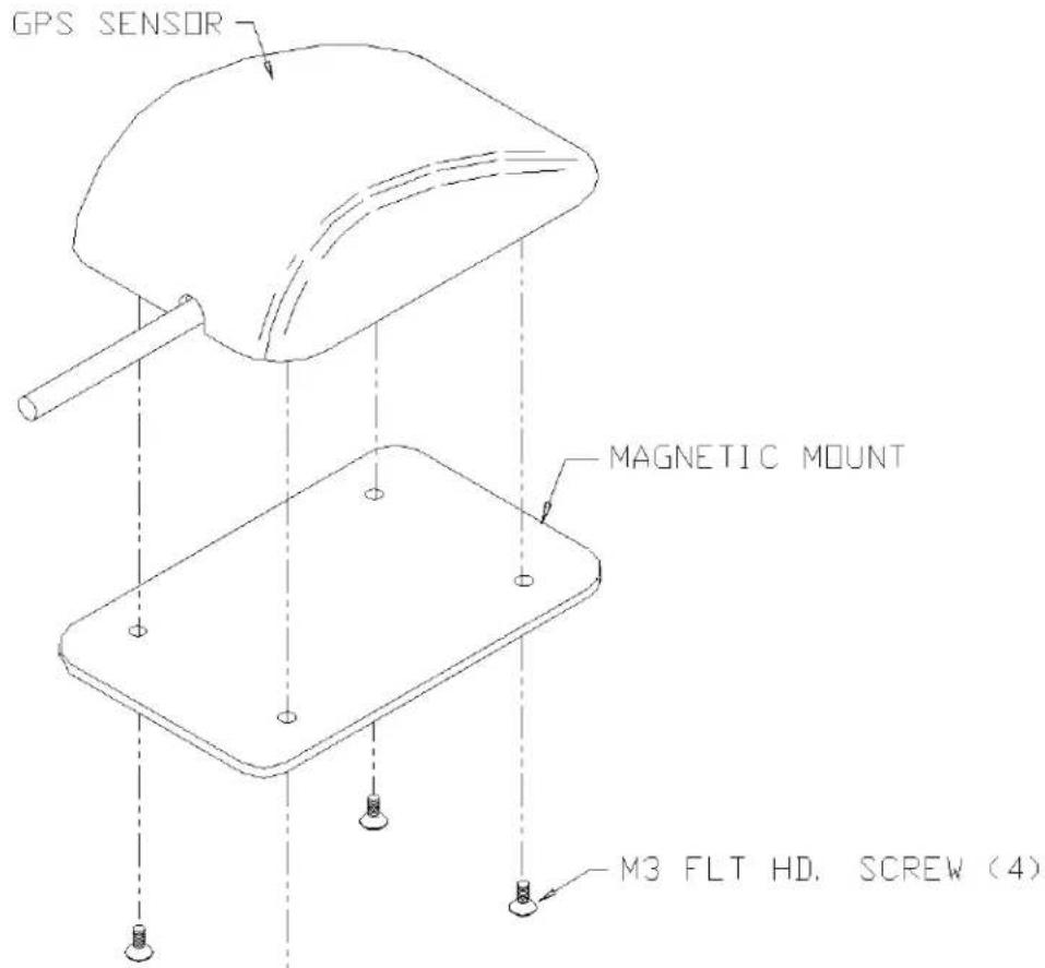 GPS SENSOR MAGNETIC MOUNT M3 FLT HD, SCREW (4)
