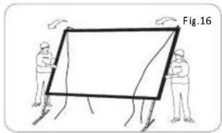 Elite Screens Yard Master 2 - Frame Assembly and Screen Material Attachment - 6