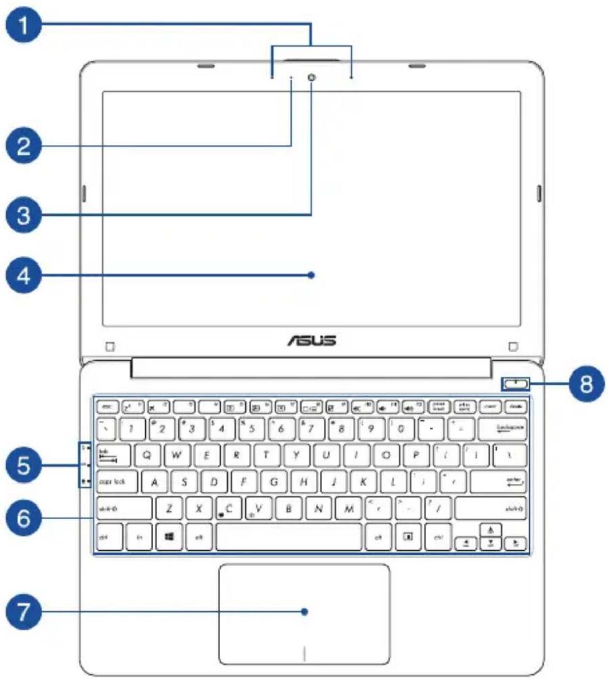 ASUS VivoBook E203 - Top View - 1