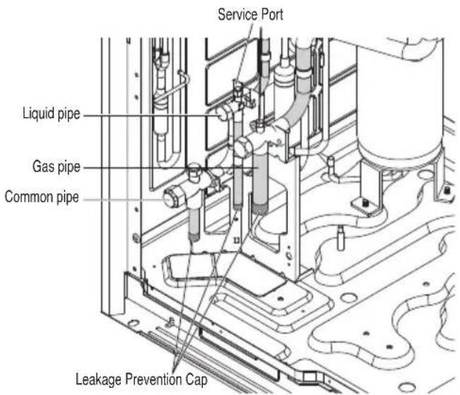 LG ARUV100LT3 - ■ Method of pipe cap work during the installation of single outdoor unit - 1
