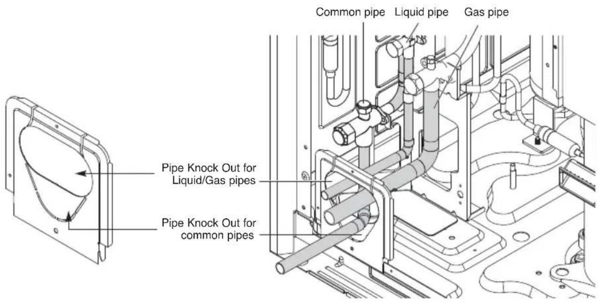 LG ARUV100LT3 - ■ Method of drawing out pipes on the front side - 1