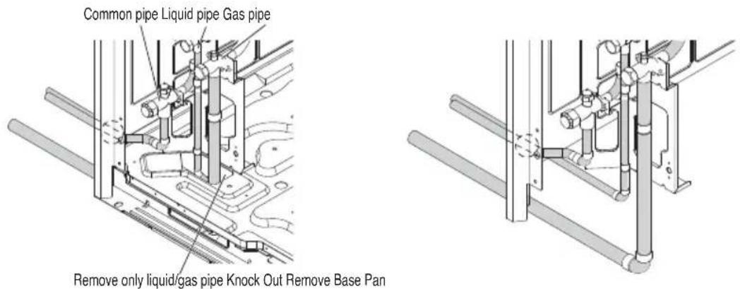 LG ARUV100LT3 - ■ Method of drawing out pipes on the bottom side - 1