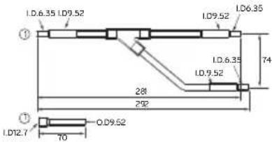 LG ARUV180LTS4 - Y branch pipe - 2