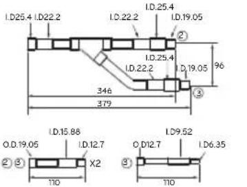 LG ARUV180LTS4 - Y branch pipe - 10