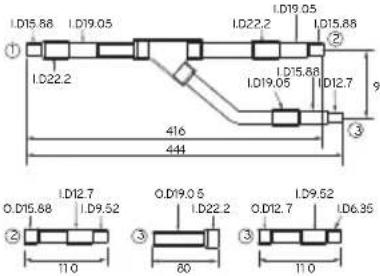 LG ARUV180LTS4 - Y branch pipe - 8