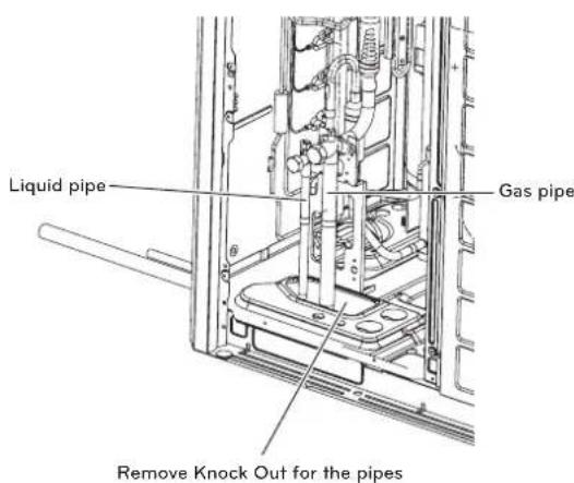 LG ARUV168DTE5 - Pipe Drawing Out during Single / Series connection - 2