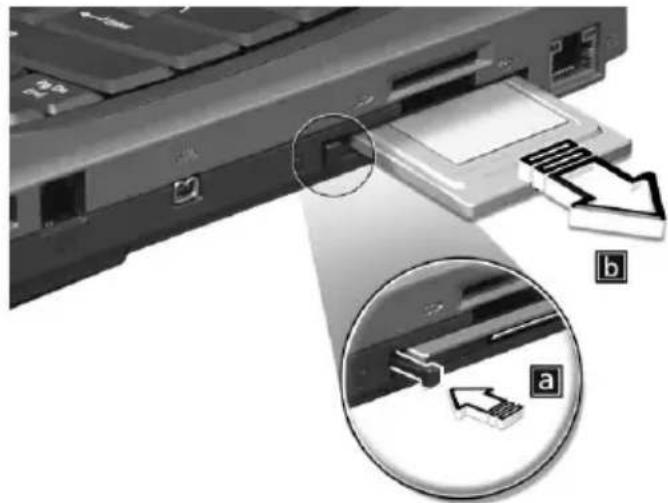 ACER TravelMate 420 - Ejecting a PC Card - 1