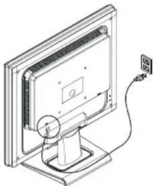 ACER AL2416W - Connecting the AC Power - 1