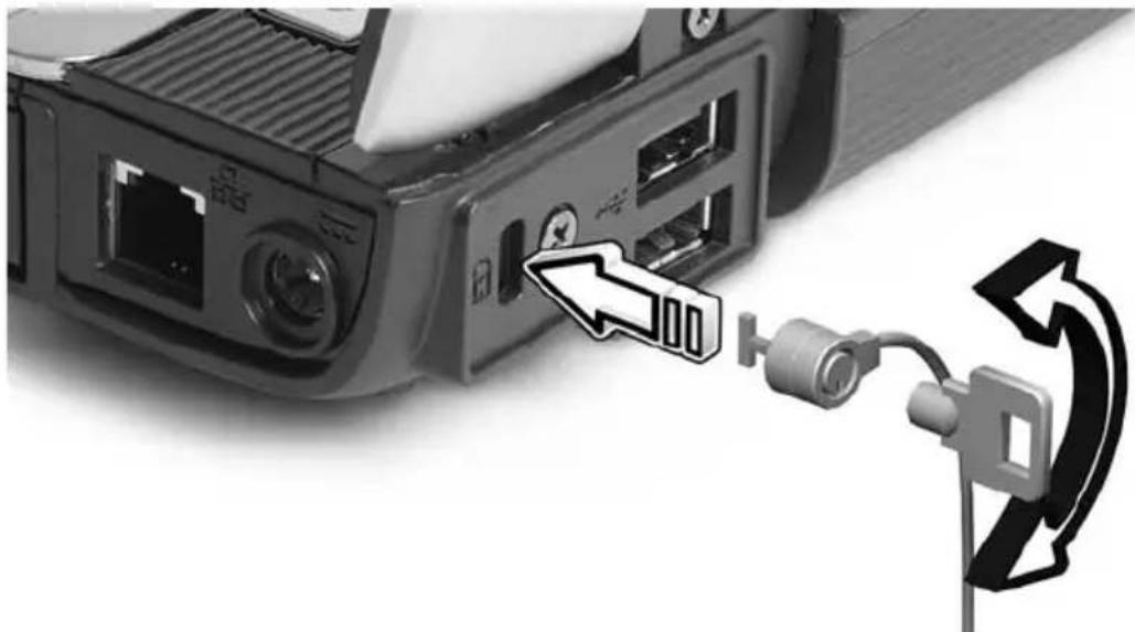 ACER TravelMate 2480 - Using a computer security lock - 1