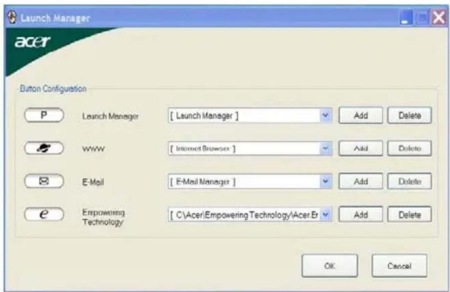 ACER TravelMate 2480 - Launch Manager - 1