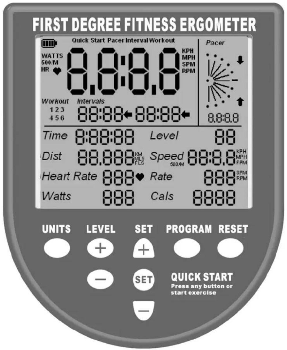 First Degree Fitness VX-2 Fluid Rower - Rahmenspannkabel: - 1