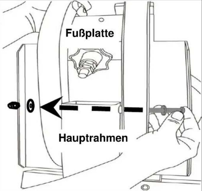 First Degree Fitness VX-2 Fluid Rower - Befestigung Fußplatte und Sitzschienen für E-316 - 1
