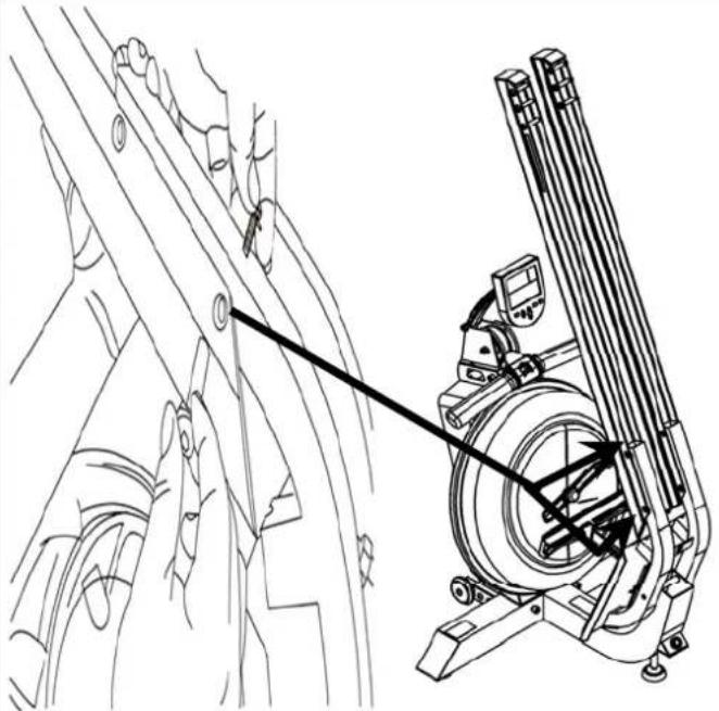 First Degree Fitness VX-2 Fluid Rower - Befestigung Fußplatte und Sitzschienen für E-316 - 3