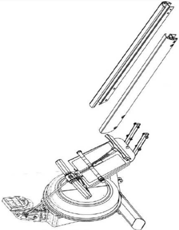 First Degree Fitness VX-2 Fluid Rower - Befestigen der Sitzschiene am Hauptrahmen für VX-2 - 1