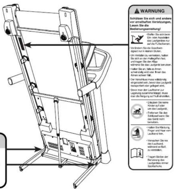 NordicTrack S40 - PLATZIERUNG DES WARNAUFKLEBERS - 1