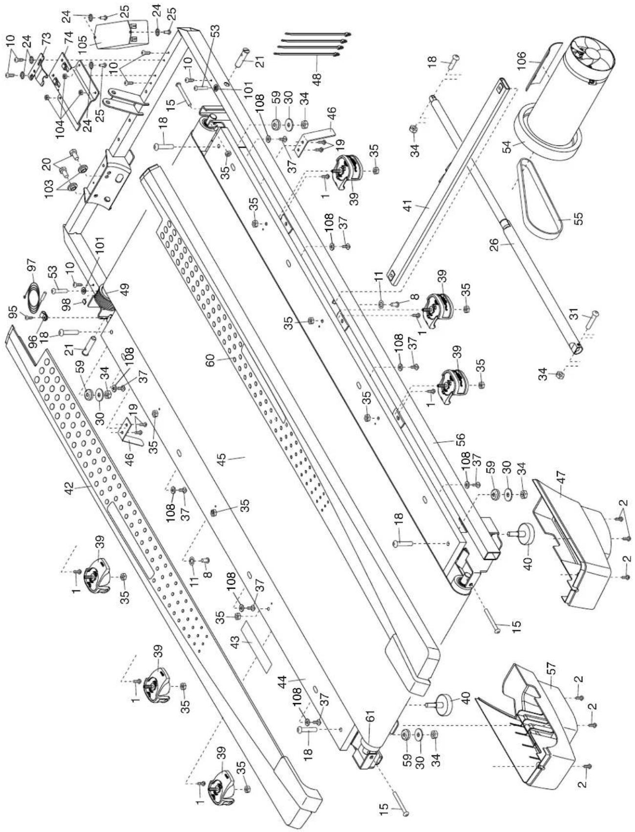 NordicTrack S40 - x 3/4" Flachrundkopfschraube - 1
