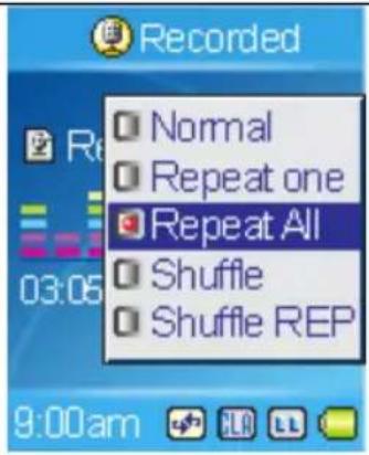 Recorded Normal Repeat one Repeat All Shuffle Shuffle REP 03:05 9:00am