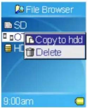 File Browser SD Copy to hdd Delete 9:00am