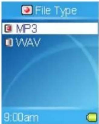 File Type MP3 WAV 9:00am