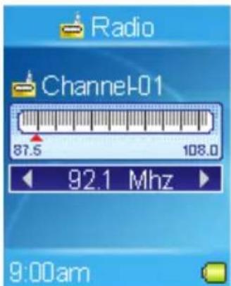 Radio Channel-01 87.5 108.0 92.1 Mhz 9:00am