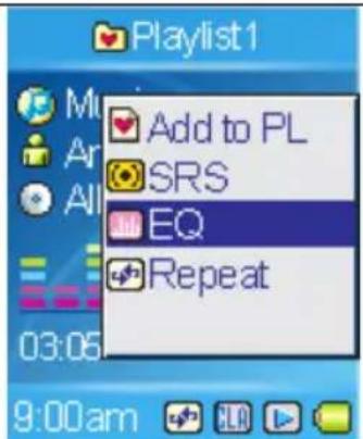 Playlist1 Add to PL SRS EQ Repeat