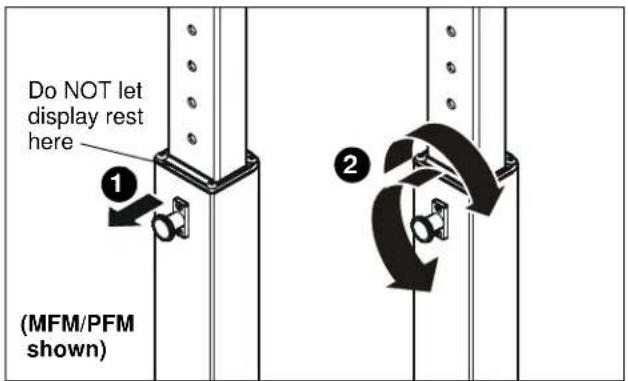 Chief PFM2000 - Attaching Display to Cart - 4