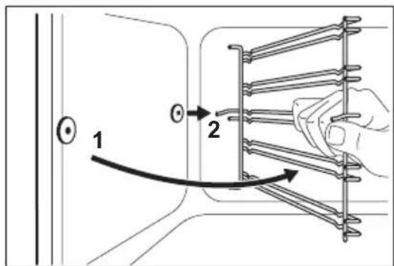 ZANUSSI ZCI66280WA - REMOVING THE SHELF SUPPORTS - 2