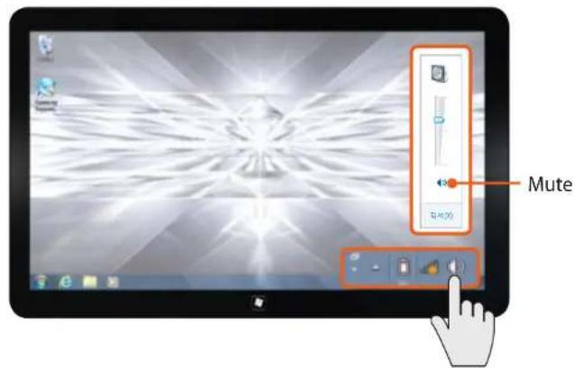 SAMSUNG Slate PC 7 - Method 2 Adjusting the Volume using the Volume Adjustment Program - 1