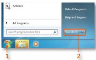 Solitaire All Programs Search programs and files Default Programs Help and Support Shut down
