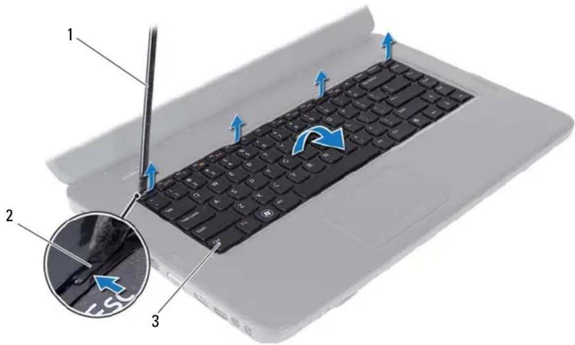 DELL Inspiron 15-N5050 - Removing the Keyboard - 1