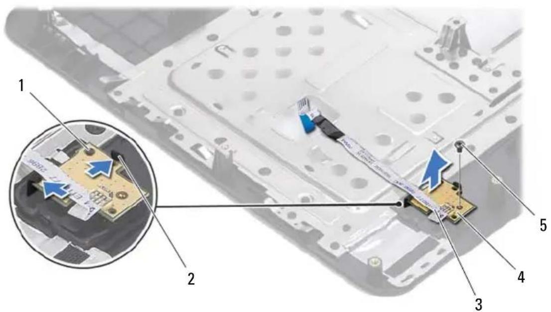 DELL Inspiron 15-N5050 - Removing the Power Button Board - 1