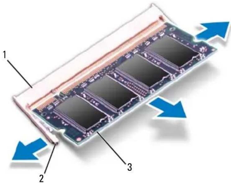 DELL Inspiron 15-N5050 - Removing the Memory Module(s) - 1