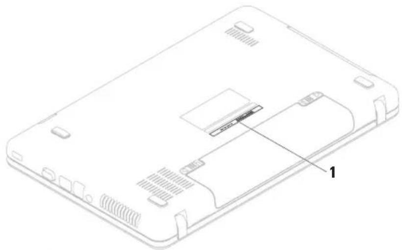 DELL Inspiron M5030 - Locating Your Service Tag - 1