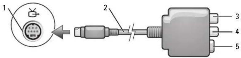 DELL Inspiron E1505 - Anschließen des Computers an ein Fernseh- oder Audiogerät - 3