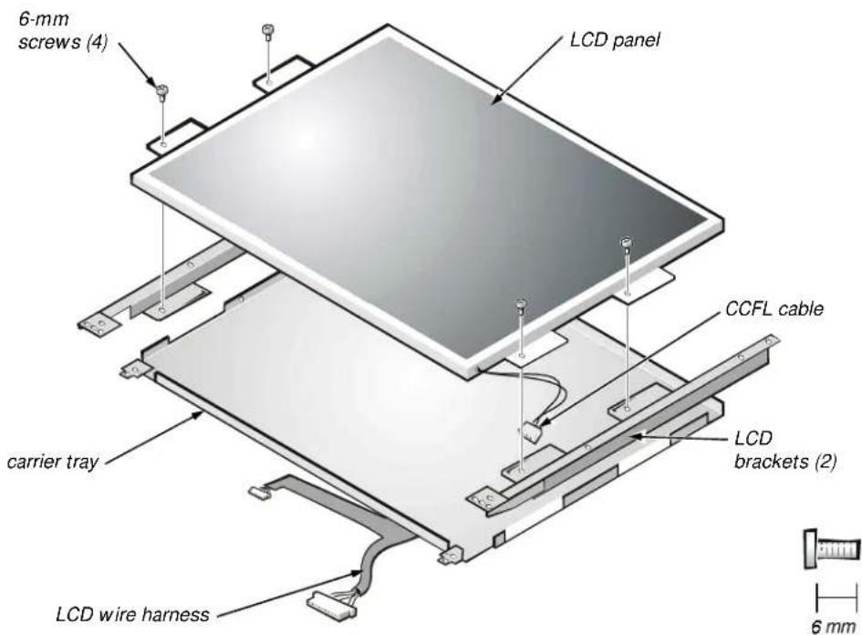 DELL Inspiron 7000 - 13.3-Inch LCD Brackets and Carrier Tray - 1