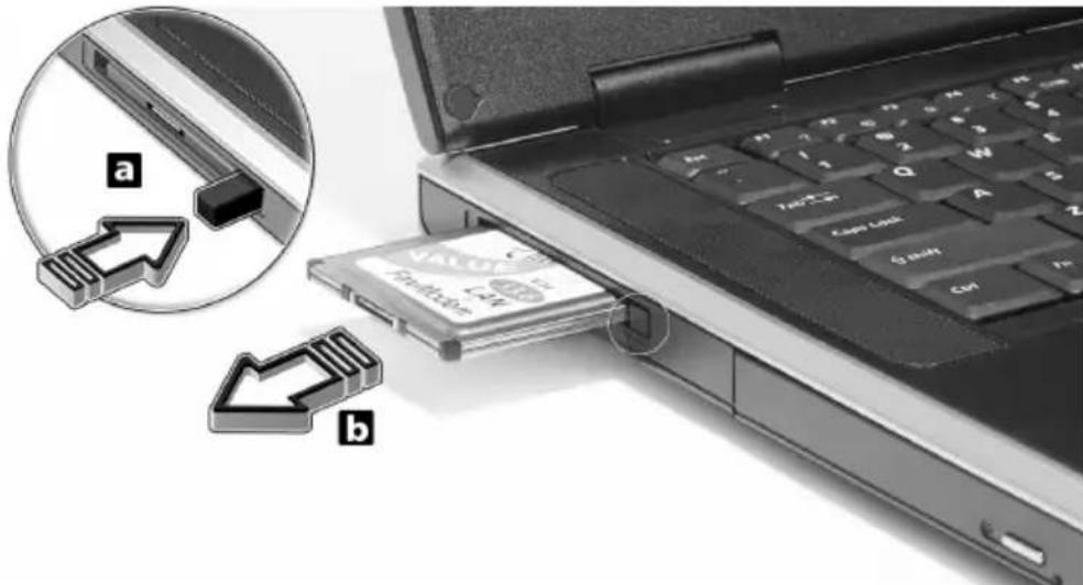 ACER Aspire 2010 - To remove a PC card: - 1