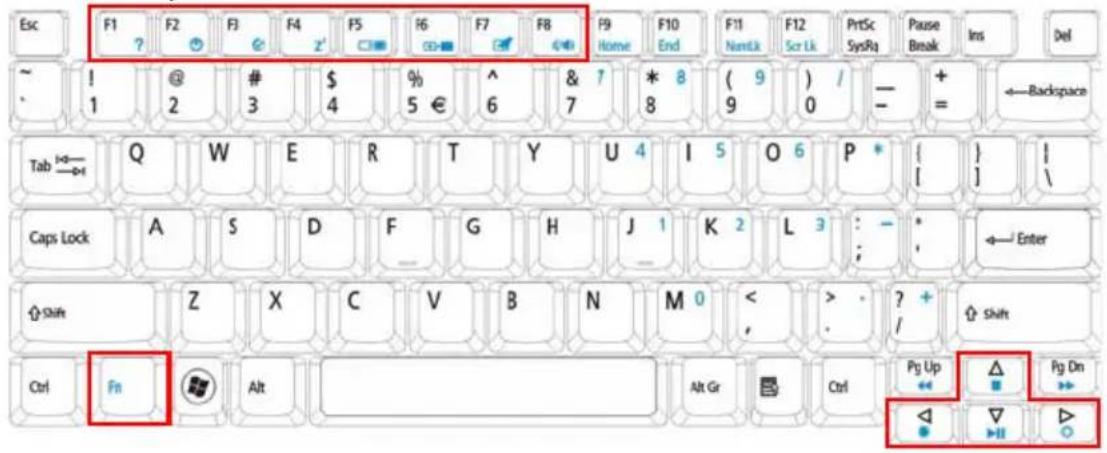 ACER Aspire 2920 - Hotkeys - 1