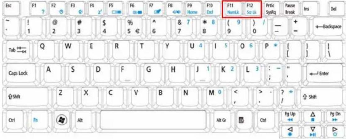 ACER Aspire 2920 - Lock keys and embedded numeric keypad - 1