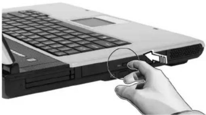 ACER Aspire 1520 - Ejecting the optical drive tray - 1